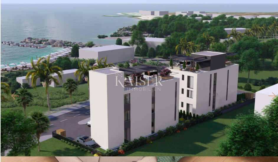 Appartamento a Zara, Sukošan, con terrazza sul tetto, 1 fila al mare