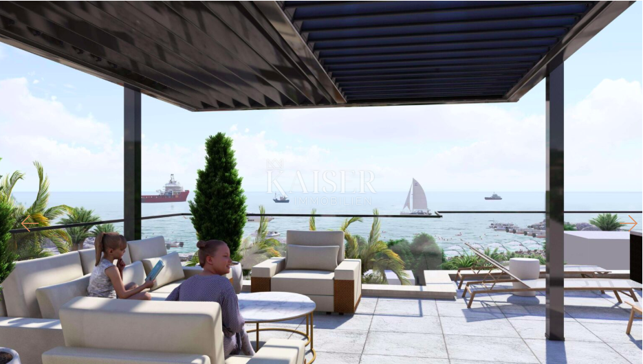 Appartamento a Zara, Sukošan, con terrazza sul tetto, 1 fila al mare