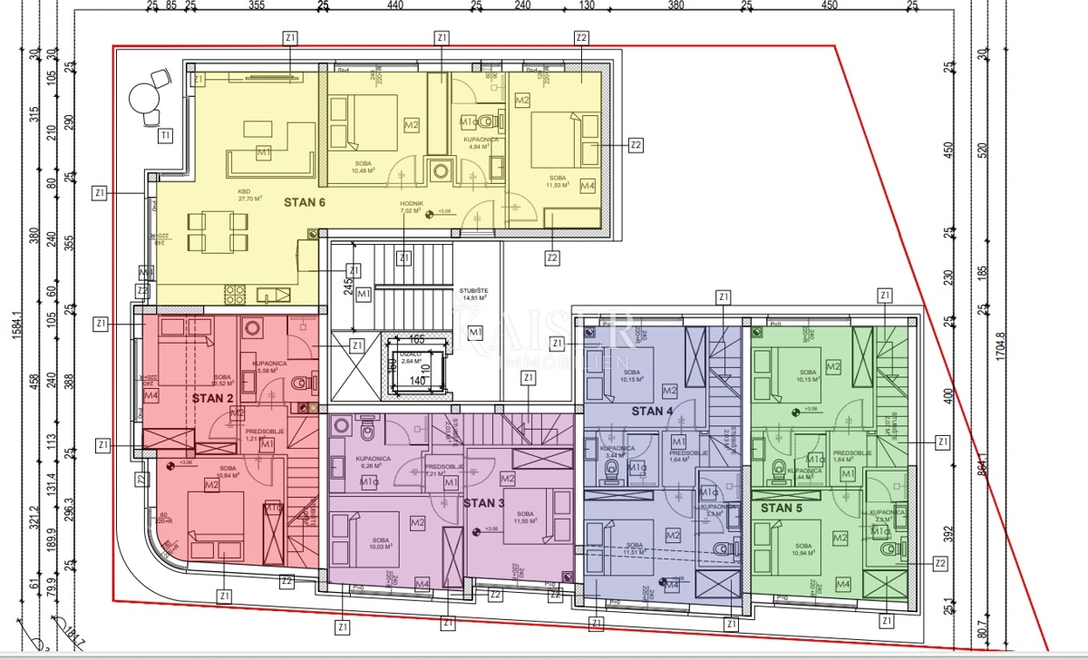 Appartamento Sveti Petar na Moru, Sveti Filip I Jakov, 69,31m2