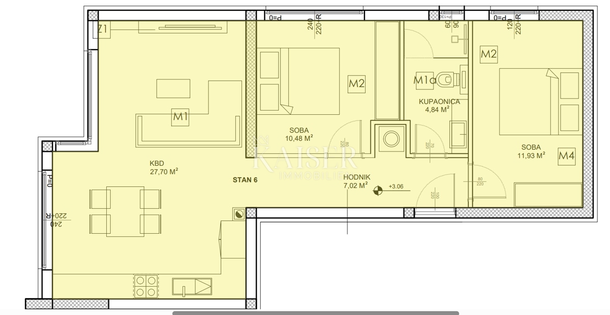 Appartamento Sveti Petar na Moru, Sveti Filip I Jakov, 69,31m2