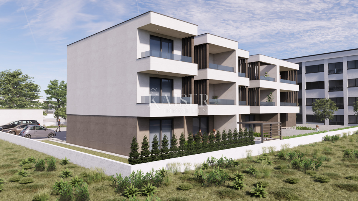 Istria, Pola - appartamento con tre camere da letto di 105 m2 in un nuovo edificio con garage