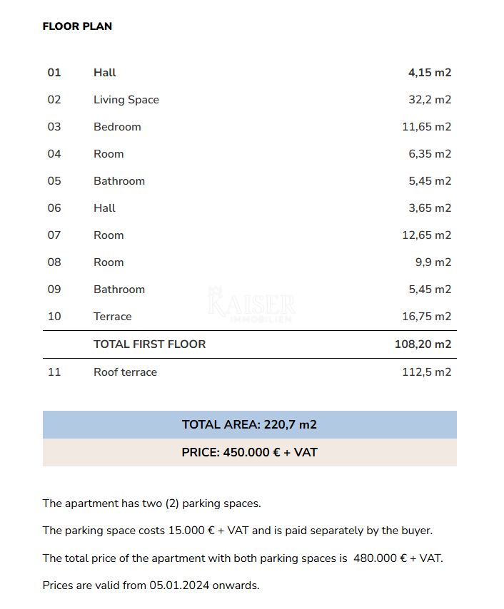 Appartamento Novigrad, 108,20m2