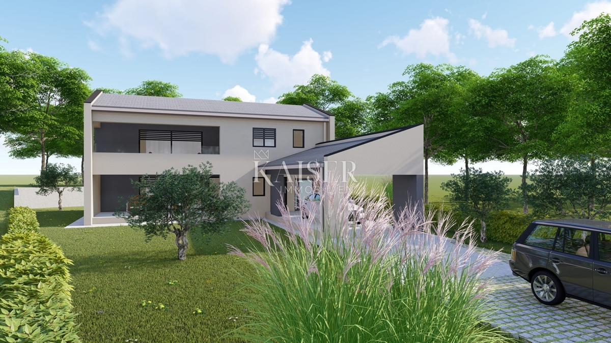 Istria, Peruški - terreno edificabile 862m2 con progetto 