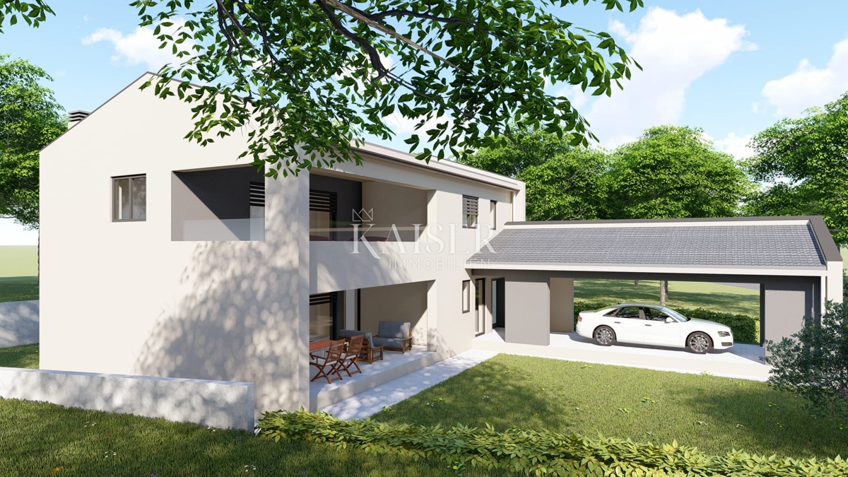 Istria, Peruški - terreno edificabile 862m2 con progetto 
