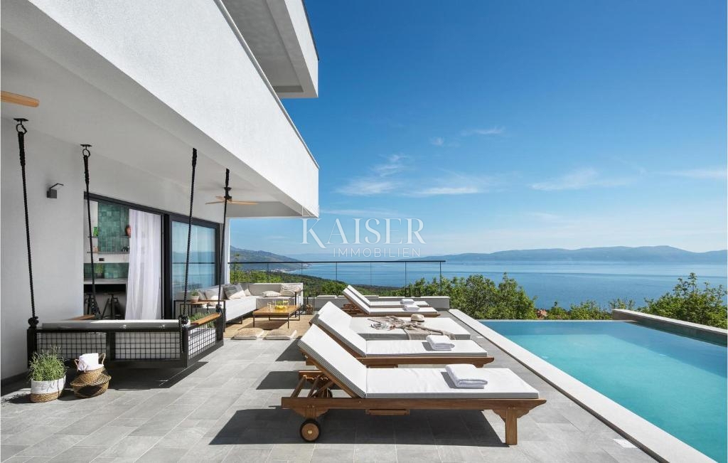 Istria, Rabac - villa di design sul mare, 396 m2