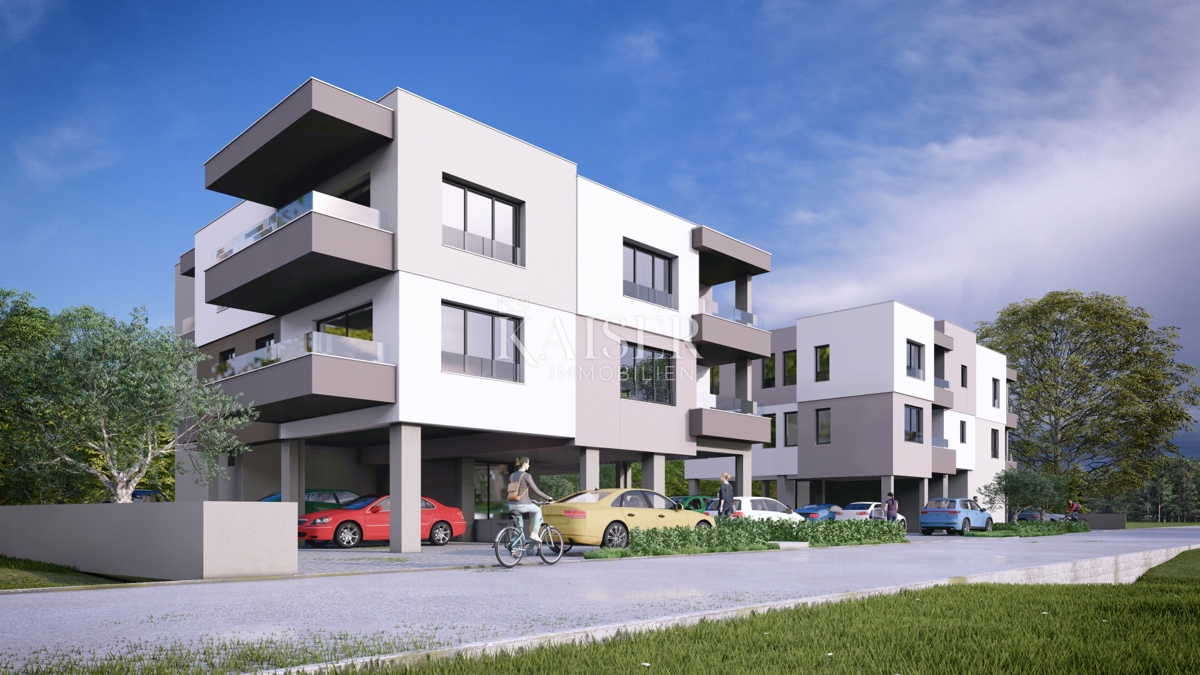 Sebenico, Brodarica - appartamento con una camera da letto 62,96 m2 in un nuovo edificio vicino alla spiaggia Rezalište