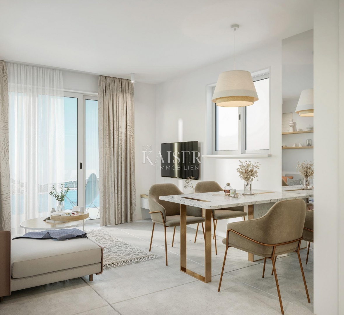 ŠIBENIK, ROGOZNICA - Appartamento con due camere da letto e vista mare