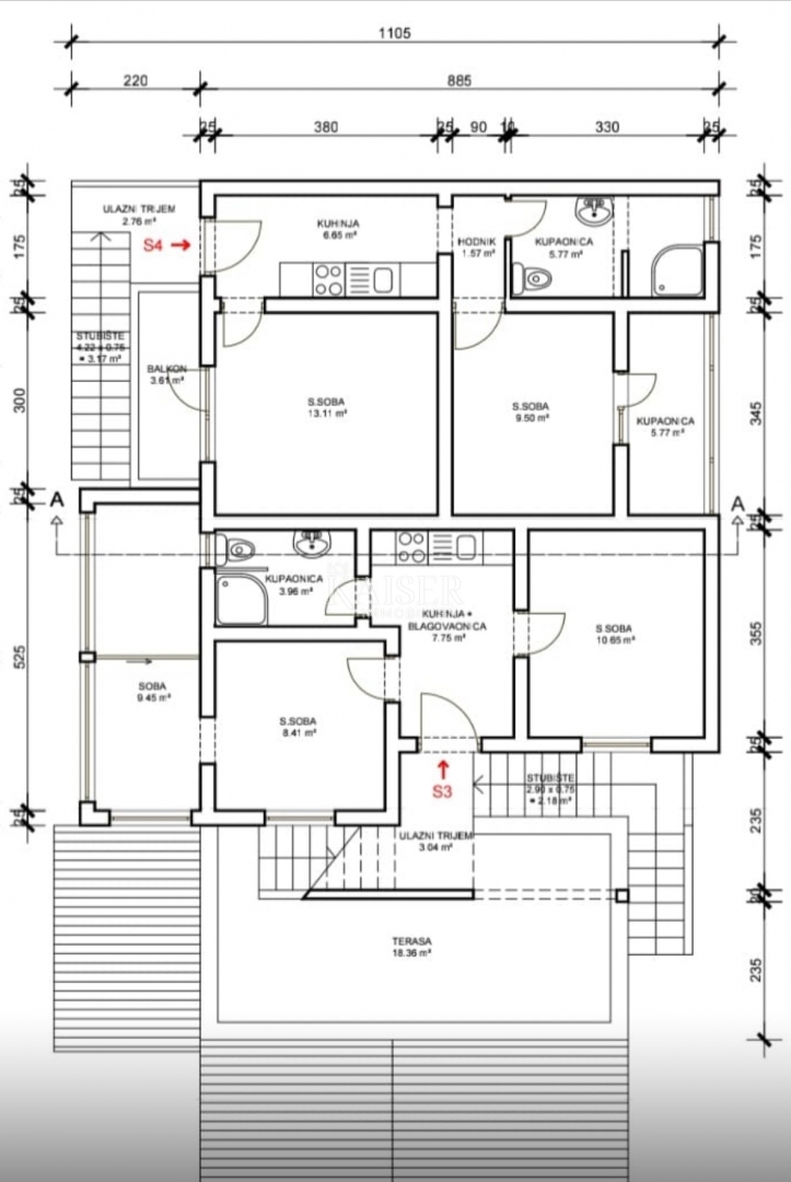 Vir – casa con 6 appartamenti e garage, a 200 m dal mare