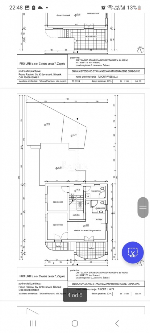 Šibenik, Žaborić – Casa di 235 m² con tre appartamenti e vista mare