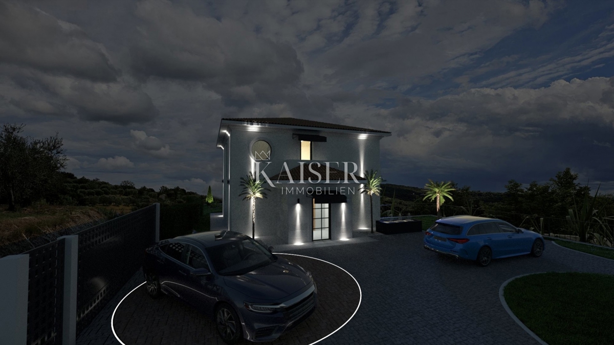 Istria, Buie - villa di lusso in costruzione, vista mare e uliveto