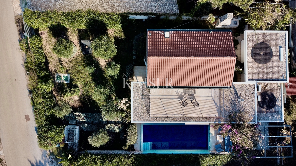 Pag, Potočnica - Villa familiare con piscina e splendida vista a 100 m dalla spiaggia
