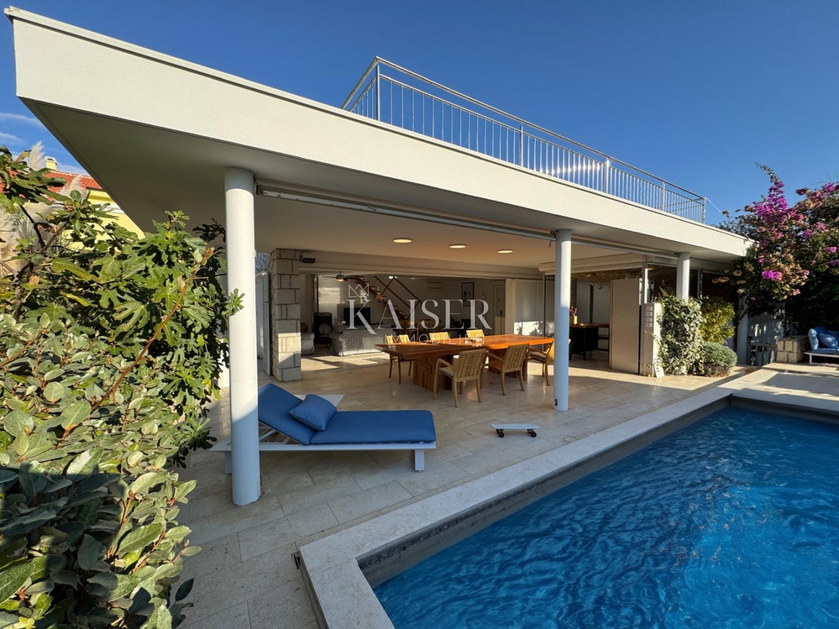 Pag, Potočnica - Villa familiare con piscina e splendida vista a 100 m dalla spiaggia