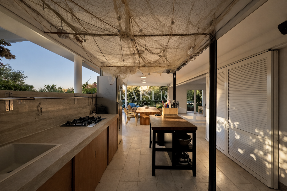 Pag, Potočnica - Villa familiare con piscina e splendida vista a 100 m dalla spiaggia