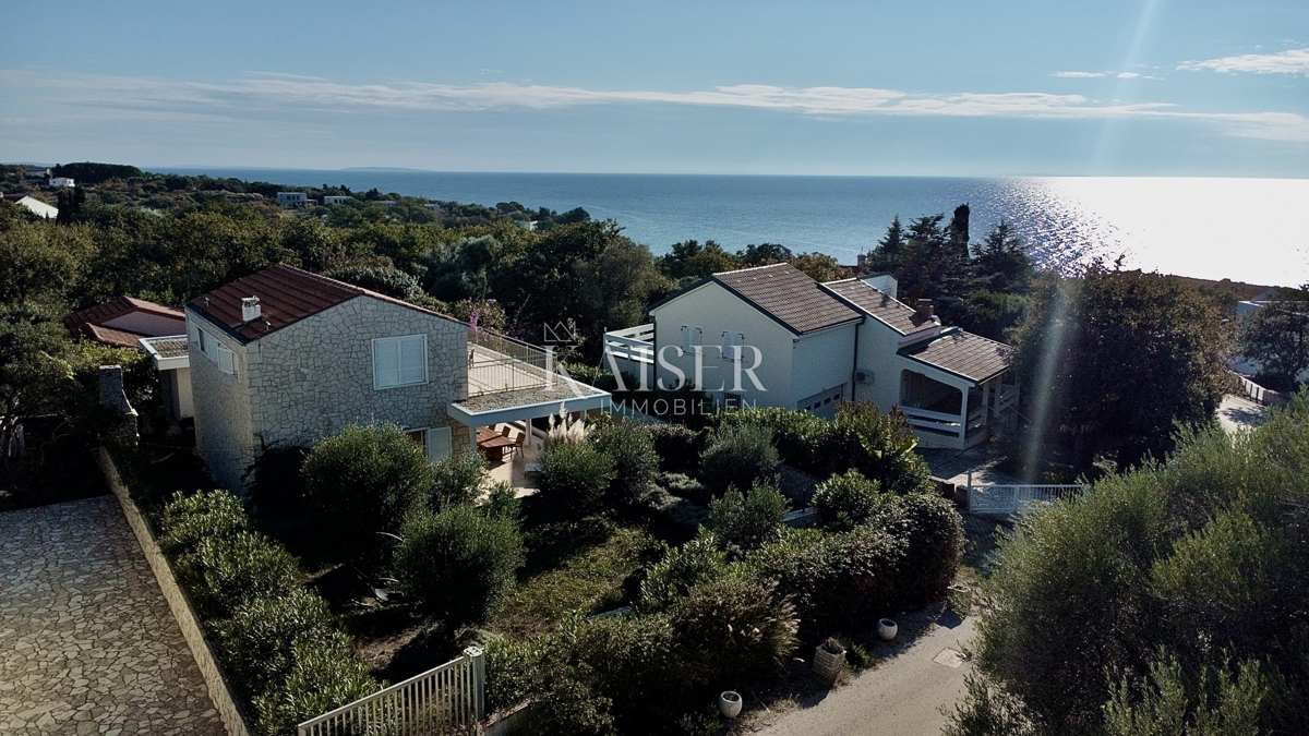 Pag, Potočnica - Villa familiare con piscina e splendida vista a 100 m dalla spiaggia