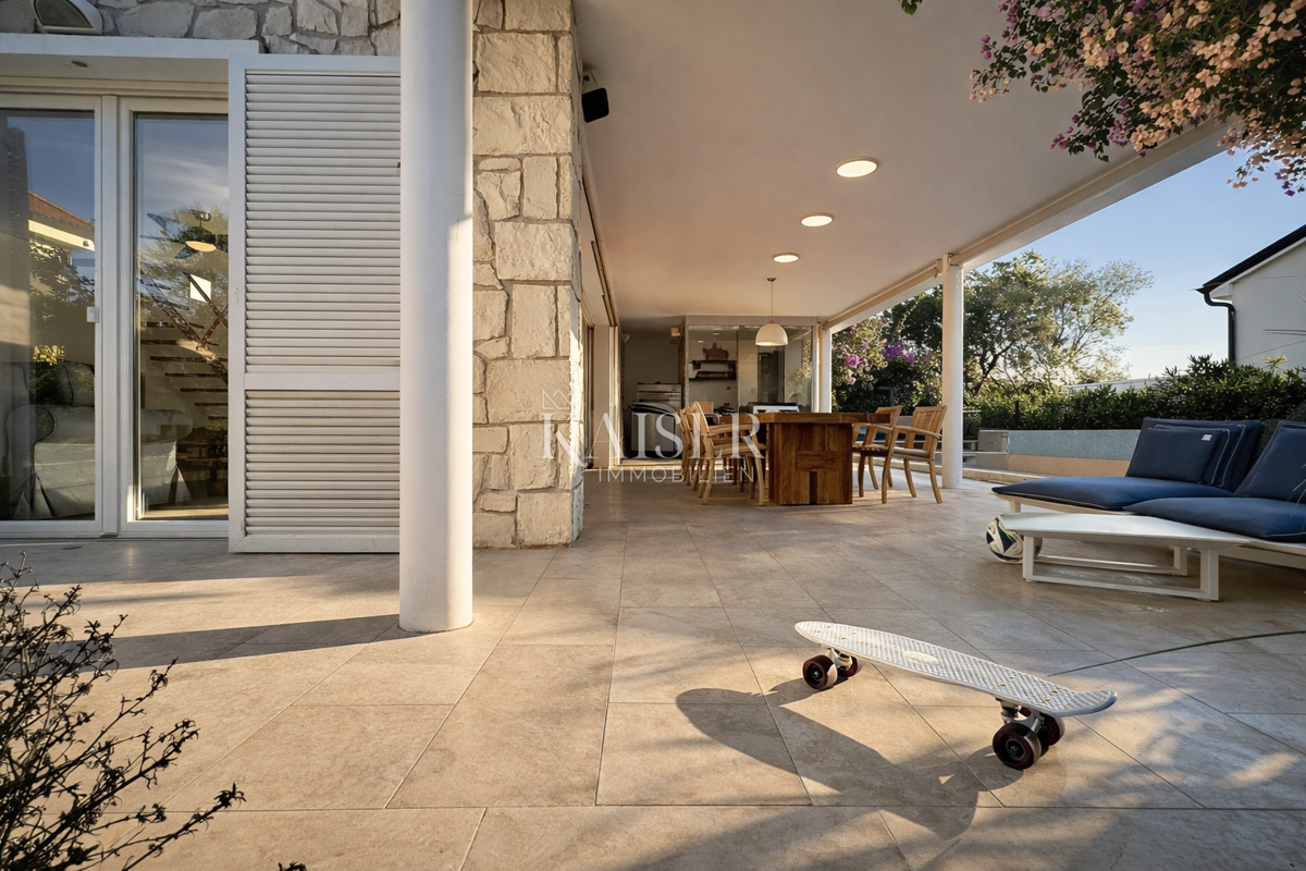 Pag, Potočnica - Villa familiare con piscina e splendida vista a 100 m dalla spiaggia