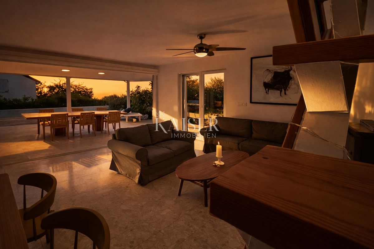 Pag, Potočnica - Villa familiare con piscina e splendida vista a 100 m dalla spiaggia