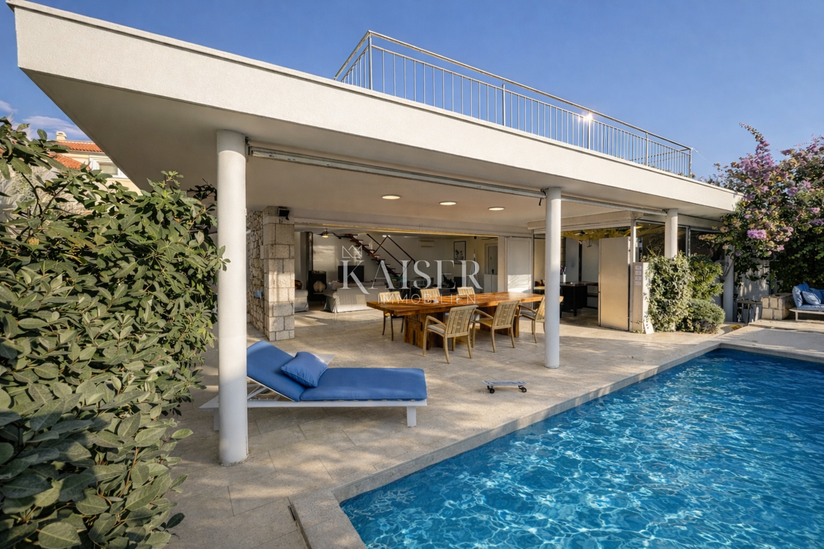 Pag, Potočnica - Villa familiare con piscina e splendida vista a 100 m dalla spiaggia