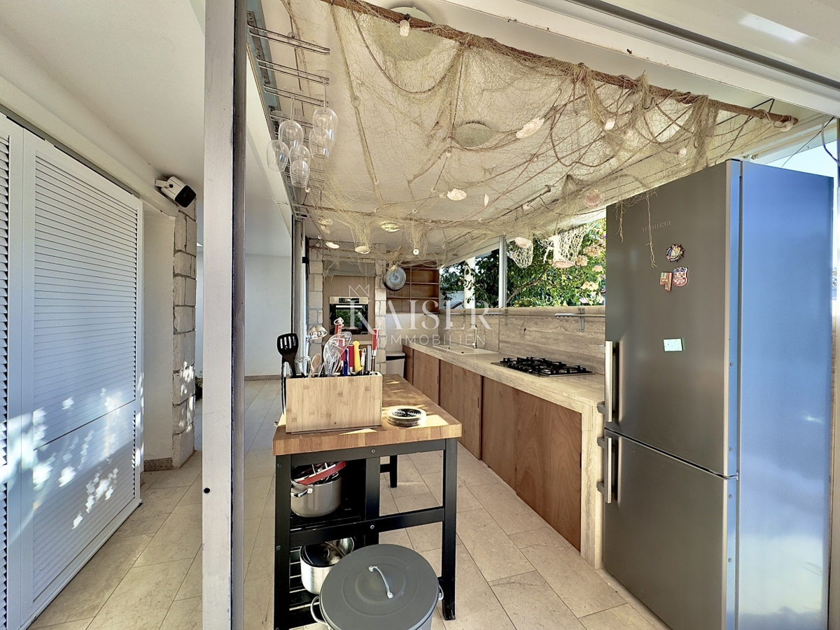 Pag, Potočnica - Villa familiare con piscina e splendida vista a 100 m dalla spiaggia