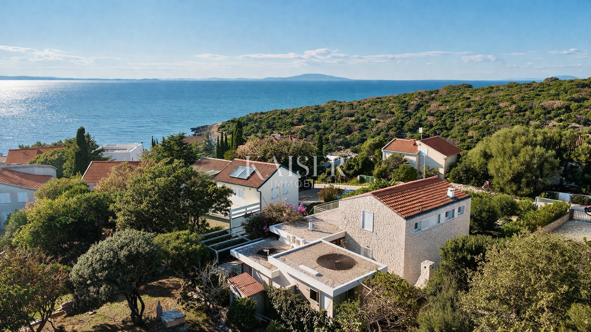 Pag, Potočnica - Villa familiare con piscina e splendida vista a 100 m dalla spiaggia
