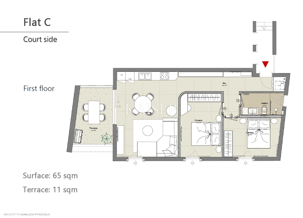 Istria, Cittanova - appartamento di lusso nel centro di Cittanova, 74m2, posizione privilegiata