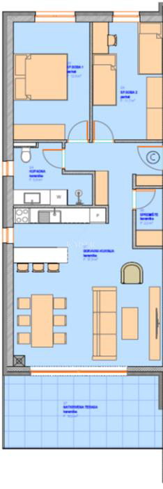 Istria, Umago, dintorni - appartamento in un nuovo edificio, 86m2, 300m dal mare, vista mare