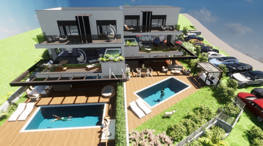 Krk, Punat - splendido appartamento duplex 126m2, vista mare