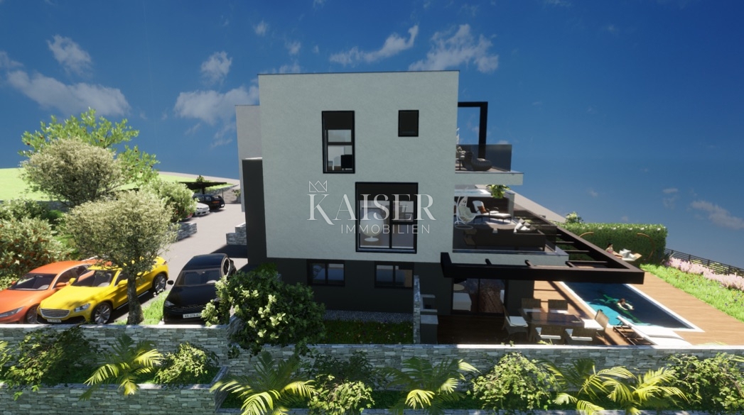 Krk, Punat - splendido appartamento duplex 126m2, vista mare