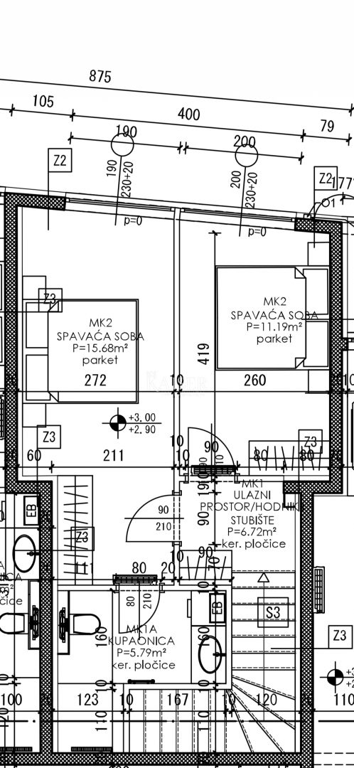 Zara – Privlaka | Appartamento duplex prima fila al mare con terrazza e parcheggio