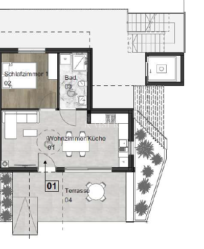 Istria - Parenzo, appartamento con ascensore e piscina, una camera da letto