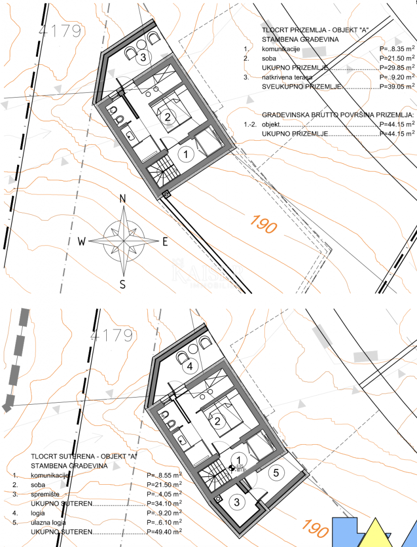 Riviera di Opatija - terreno panoramico sopra Lovran con permesso di costruzione valido