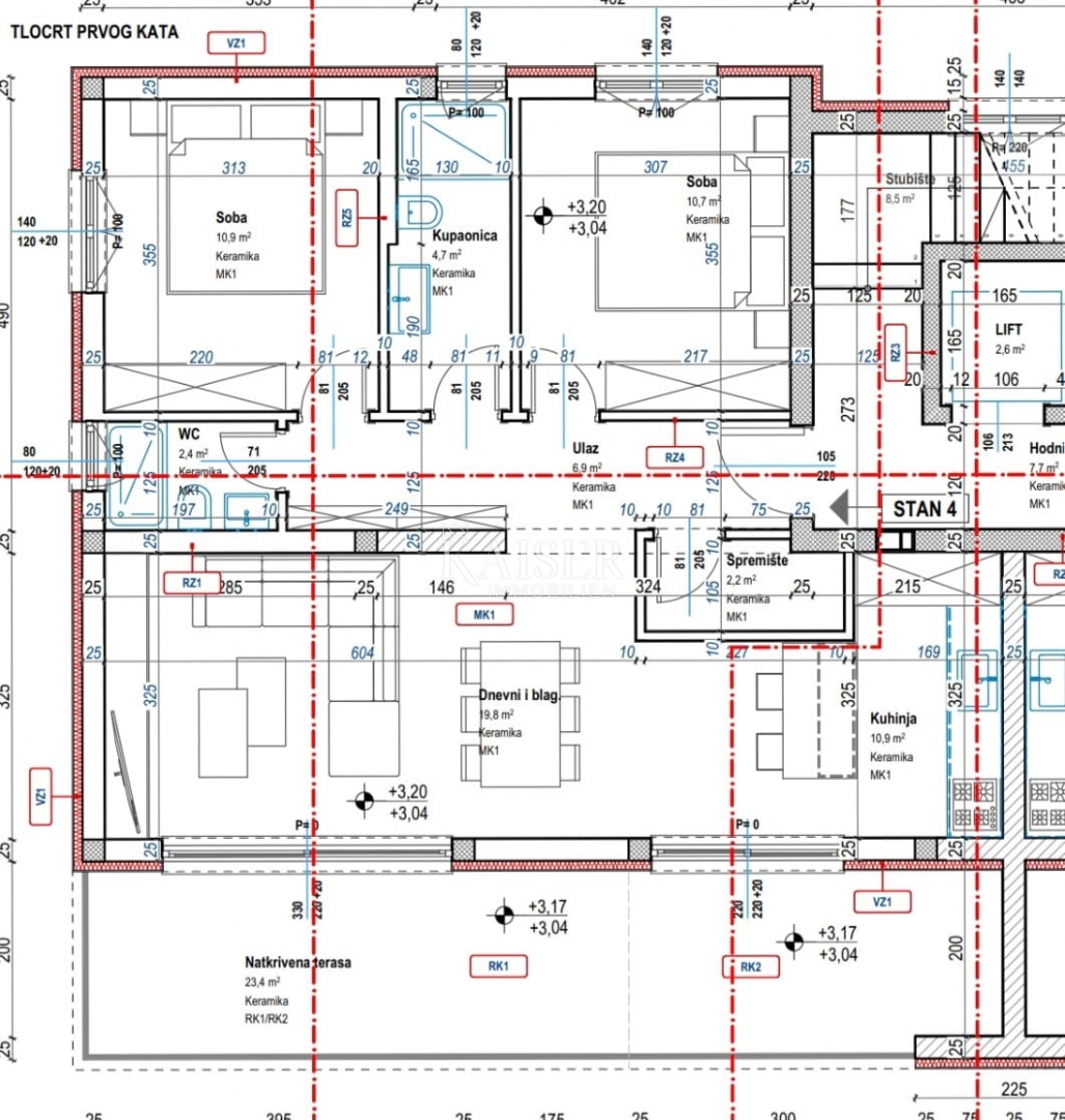 Istria, Parenzo - appartamento con due camere da letto di 80 m² con vista mare
