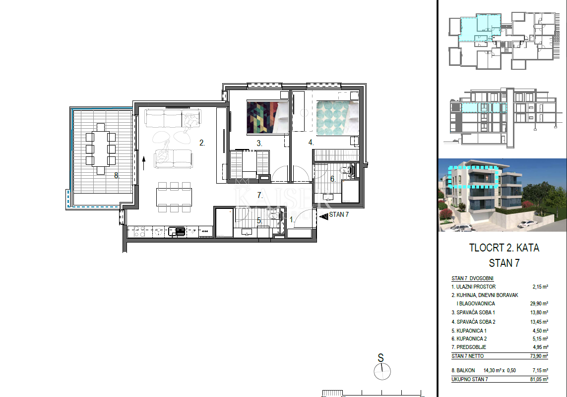 Appartamento Primošten, 83,26m2
