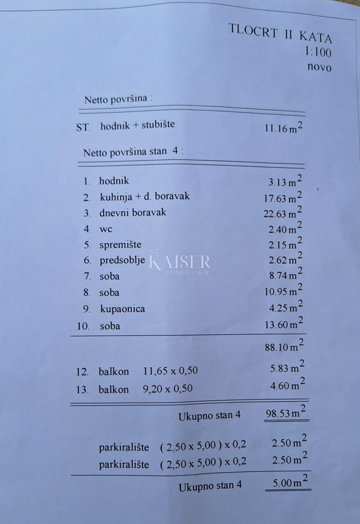 Appartamento Podmurvice, Rijeka, 114m2