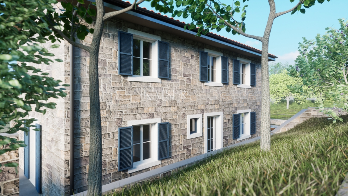 Istria, Momiano, villa con piscina in costruzione