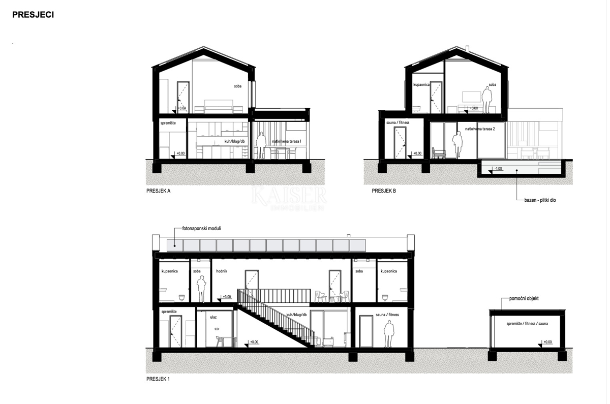 Istria, Labin - villa con piscina di 176 m2 su terreno di 2.710 m2