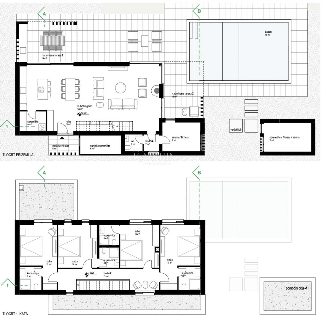 Istria, Labin - villa con piscina di 176 m2 su terreno di 2.710 m2