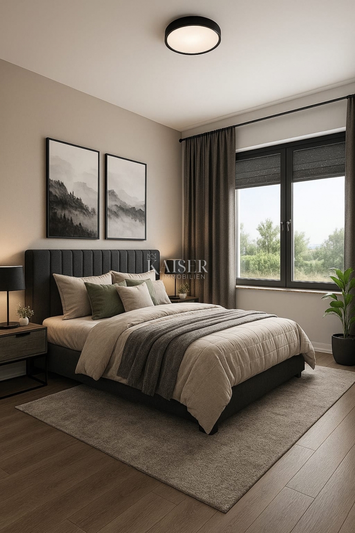 Istria, Labin - nuovo edificio con piscina esterna, 137 m2