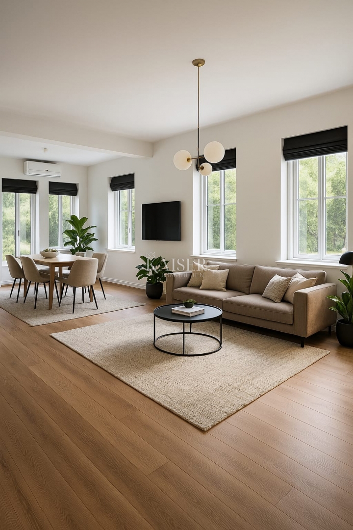 Istria, Labin - nuovo edificio con piscina esterna, 137 m2