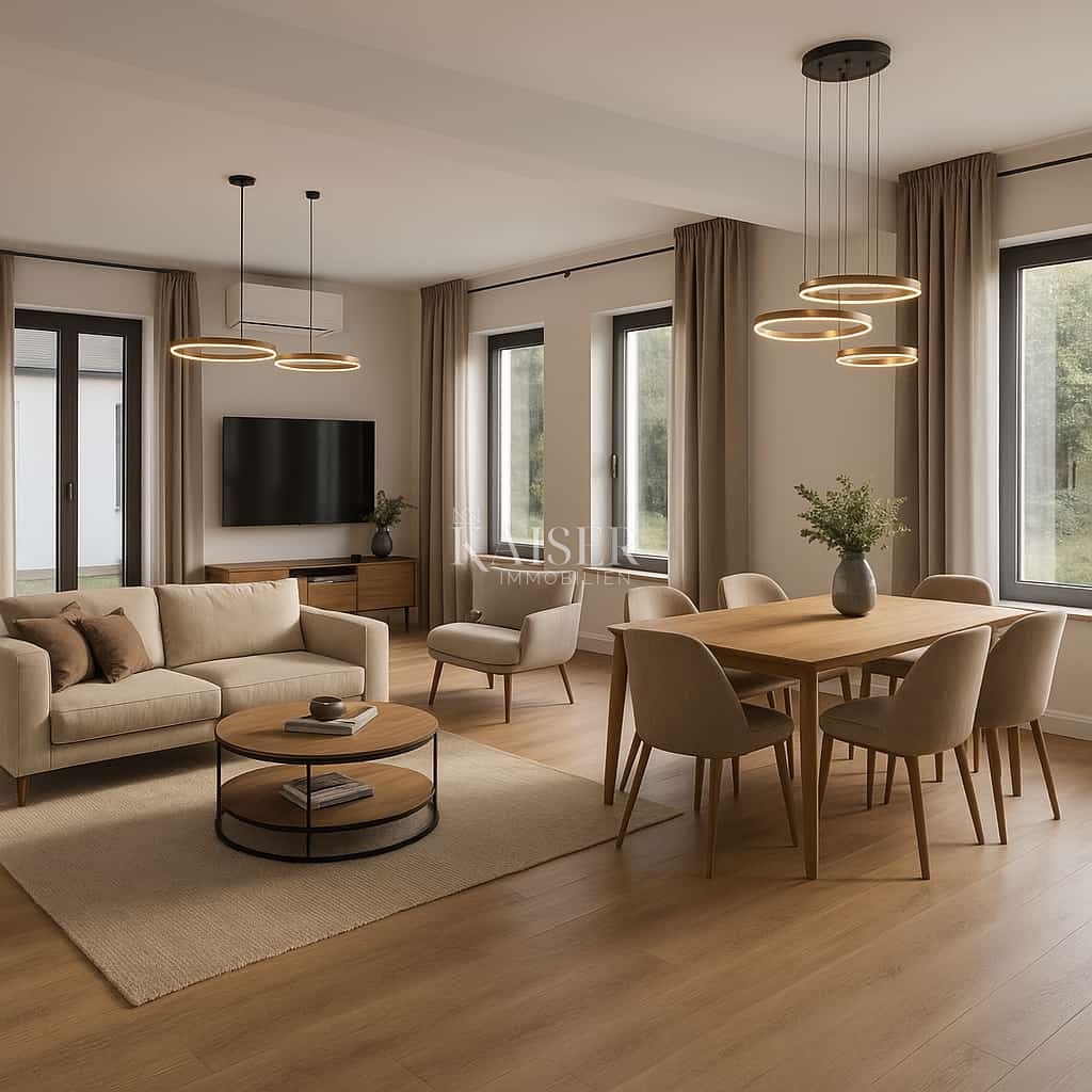 Istria, Labin - nuovo edificio con piscina esterna, 137 m2