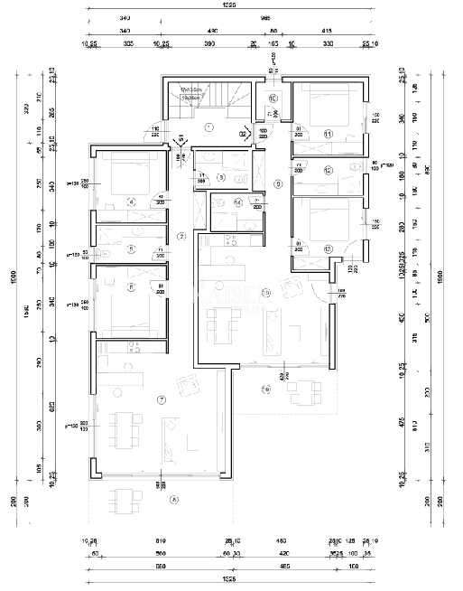 Isola di Krk, dintorni - appartamento moderno 83m2 in una villa con giardino