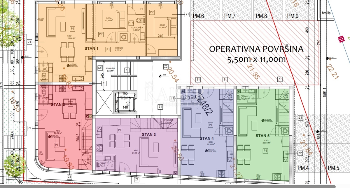 Appartamento Sveti Petar na Moru, Sveti Filip I Jakov, 69,34m2