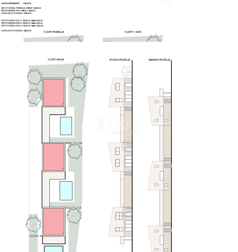 Istria, Barbariga - terreno edificabile con progetto preliminare 1068 m2