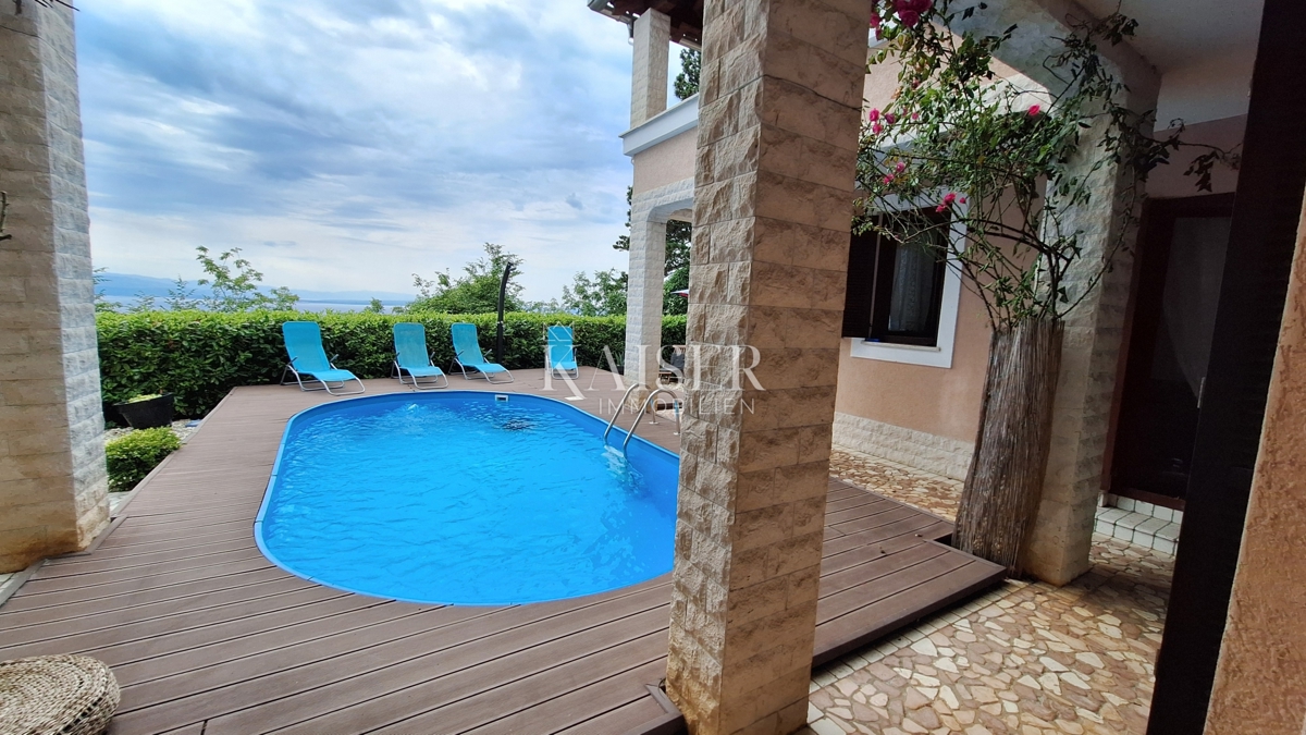 Abbazia, Veprinac, casa familiare con piscina, vista sul Quarnero