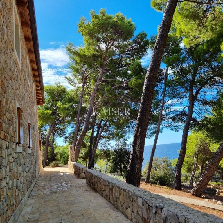 Spalato, Drvenik - Lussuosa villa in pietra, 8700 m2, prima fila al mare