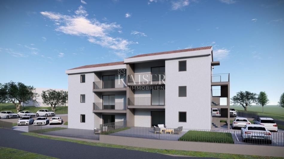 Krk, Čižići - appartamento di nuova costruzione 2 camere da letto + soggiorno, 80m2