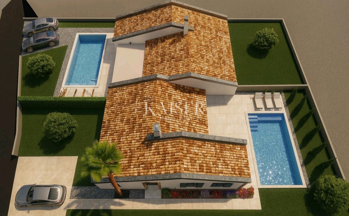 Istria, Kaštelir - moderna casa bifamiliare 