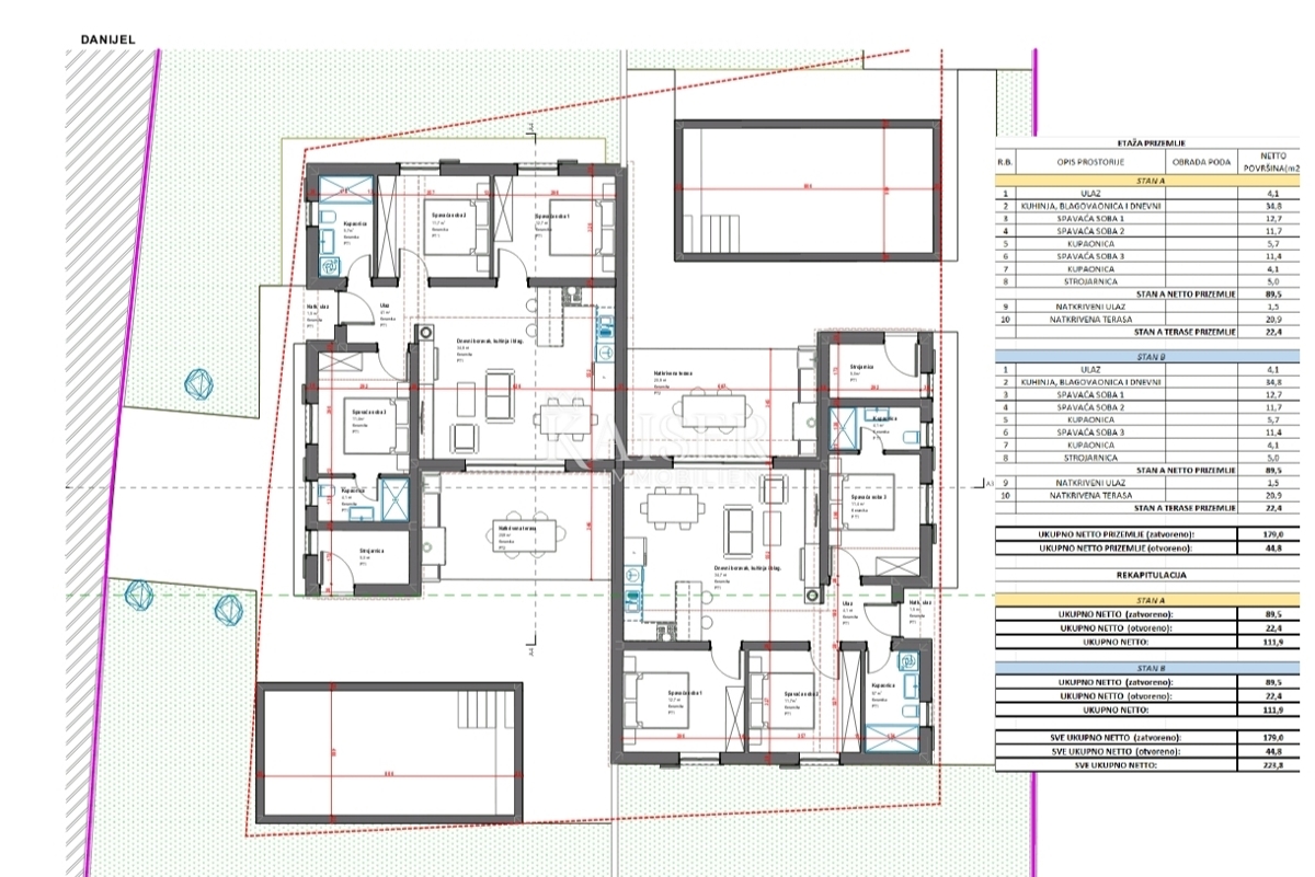 Istria, Kaštelir - moderna casa bifamiliare 