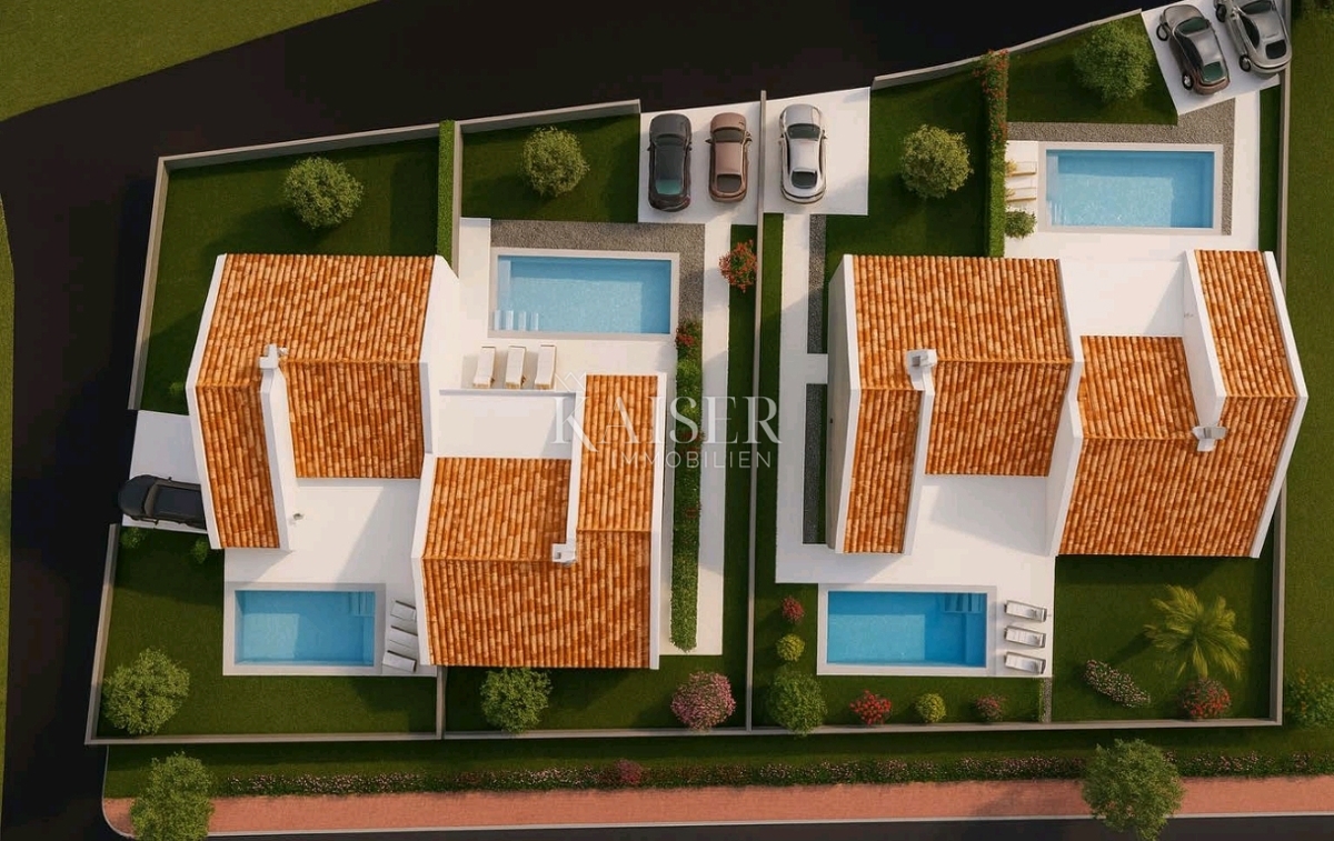 Istria, Kaštelir - moderna casa bifamiliare 