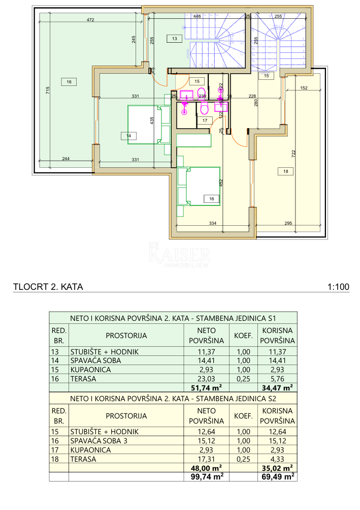 Srima, Vodice - Moderna casa a tre piani (S1) con vista mare
