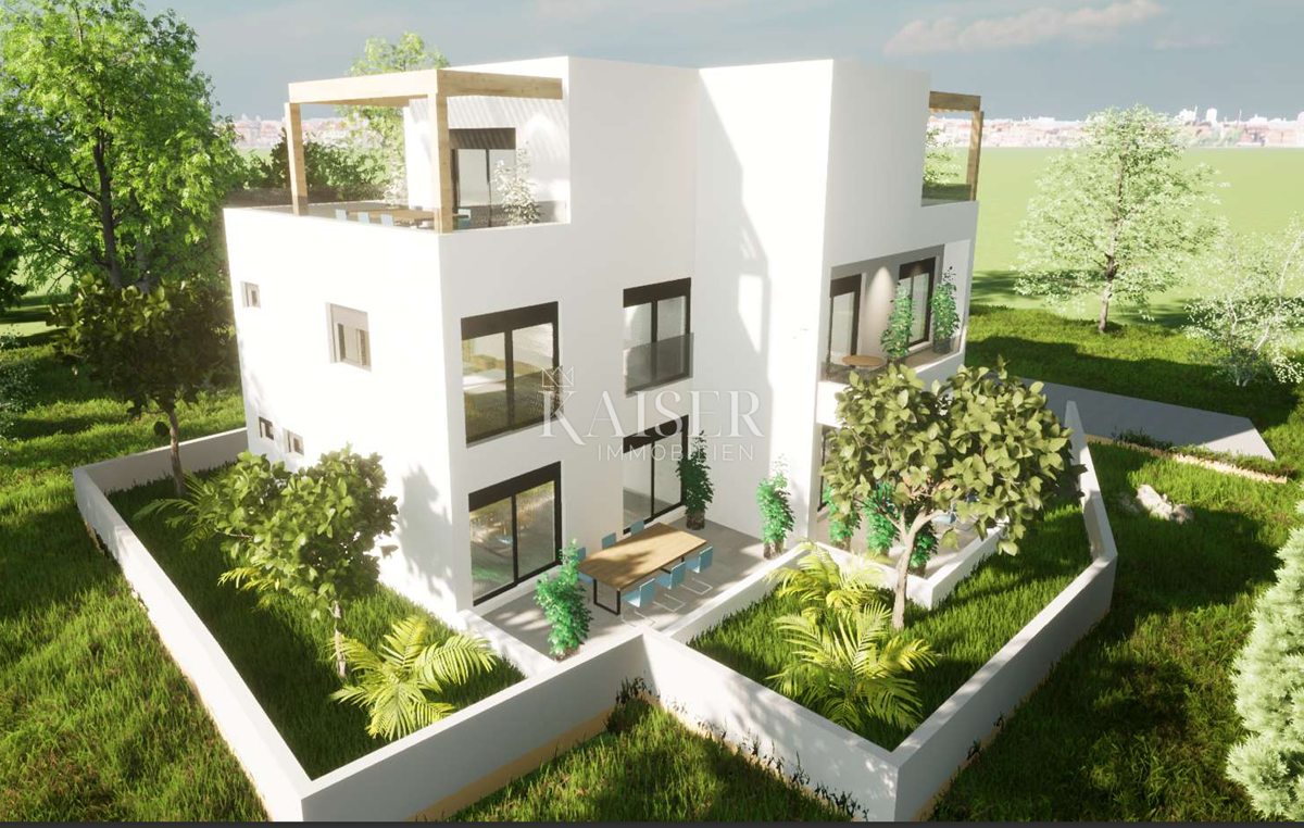 Srima, Vodice - Moderna casa a tre piani (S1) con vista mare